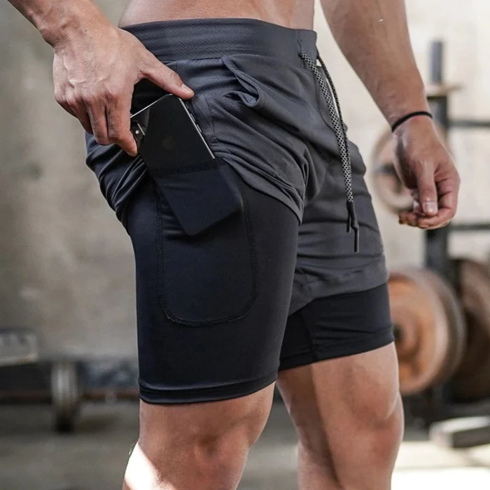 Bermuda Masculina Dry Fit Para Treino 2 em 1 | Short Profissional