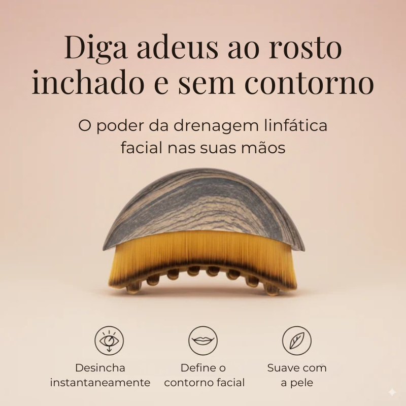 DrenaFace – Escova de Drenagem Linfática Facial
