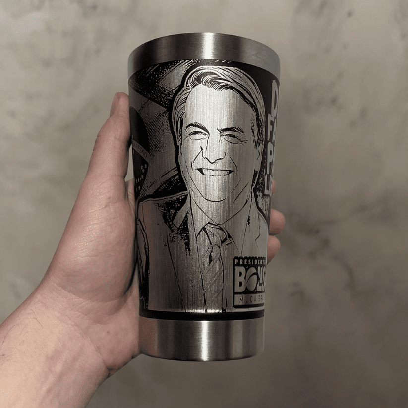 Copo Térmico Preto do Mito Personalizado 360° a Laser