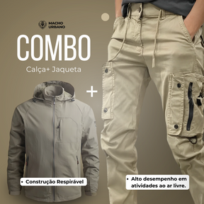 Kit Calça Tática + Jaqueta Impermeável + Brindes