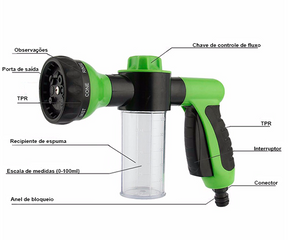 Pistola d'Água Mimus 8 em 1 + brinde exclusivo