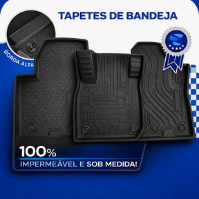Tapete Bandeja 3D Premium 5 Peças - Incluso Porta Malas