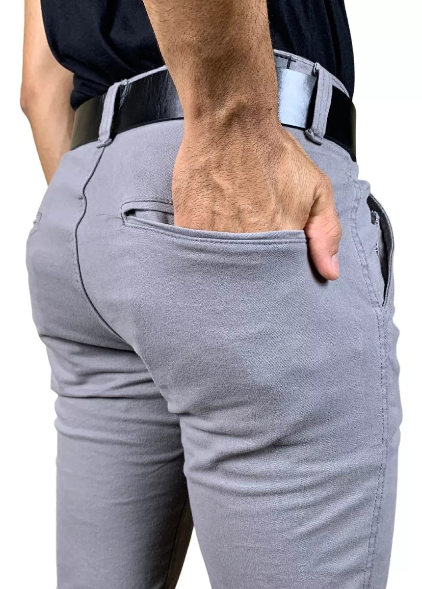 COMPRE 1 E LEVE 3 - Calças Sarja Sport Fino Alfaiataria Brim Chino [DIRETO DA FÁBRICA]