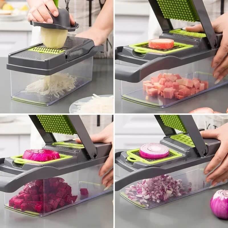 UltraChef™ – Cortador e Fatiador Multifuncional 16 em 1.