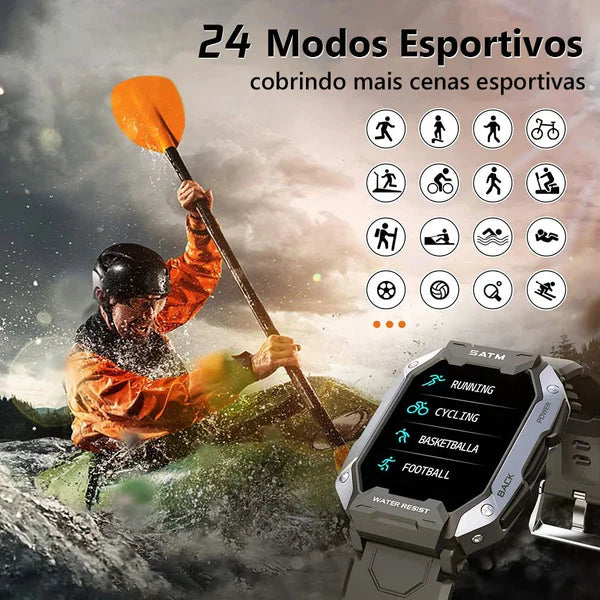 Smartwatch Tático Indestrutível - Lançamento Infinito 50% OFF