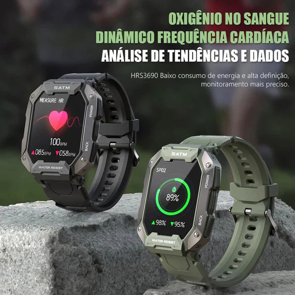 Smartwatch Tático Indestrutível - Lançamento Infinito 50% OFF