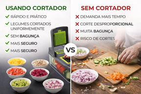 UltraChef™ – Cortador e Fatiador Multifuncional 16 em 1.