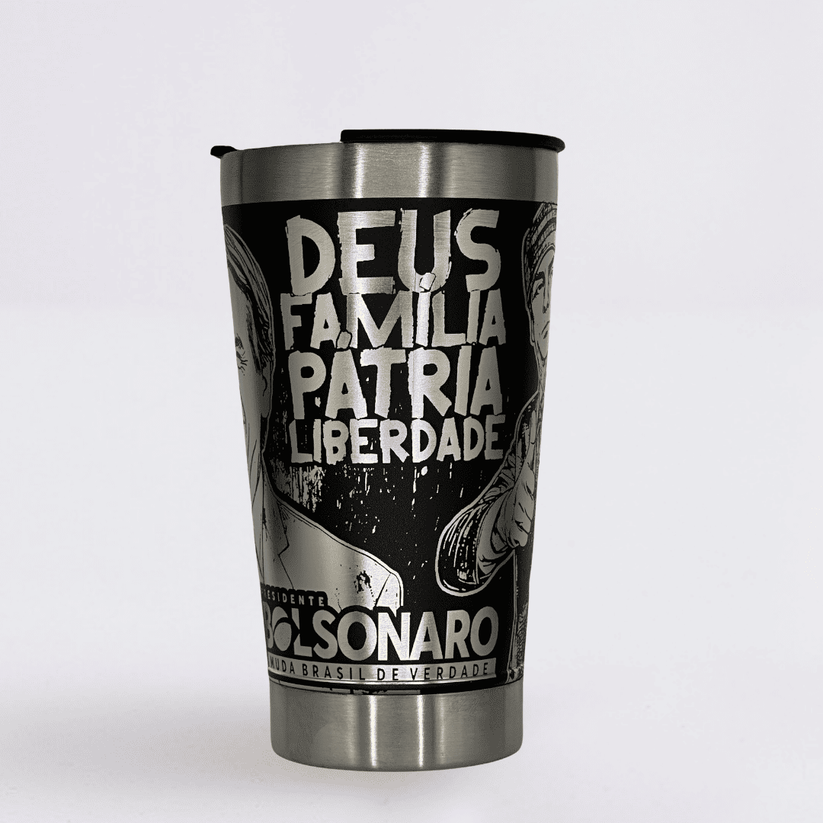 Copo Térmico Preto do Mito Personalizado 360° a Laser