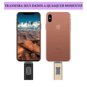 Pen Drive de Celular 4 em 1 - Para Android e Iphone