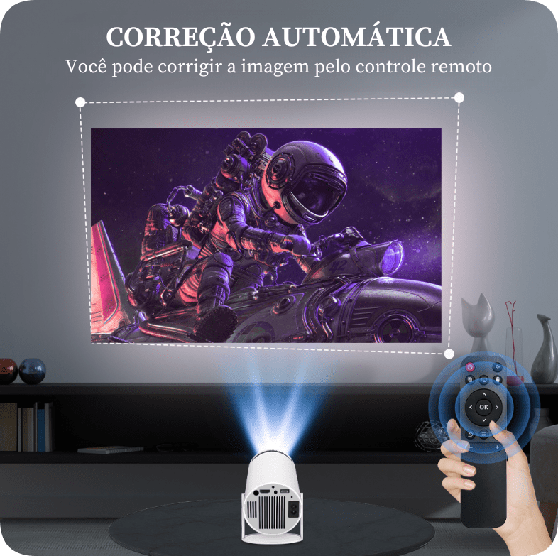 Projetor de Cinema LED 4k - Wi-Fi - Android