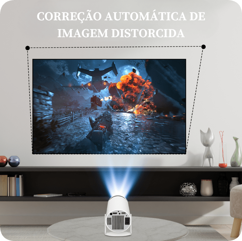 Projetor de Cinema LED 4k - Wi-Fi - Android