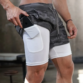 Bermuda Masculina Dry Fit Para Treino 2 em 1 | Short Profissional