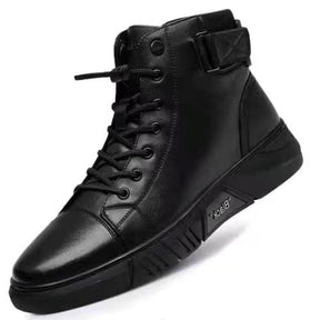 Bota Masculina Italiana Casual de Couro Martin de cano Alto